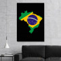 Slika Brazil - mapa i zastava Slika Brazil - mapa i zastava