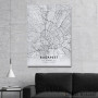 Slika Budimpešta mapa - white