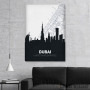 Slika Dubai mapa i silueta grada Slika Dubai mapa i silueta grada