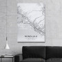 Slika Honolulu mapa - white Slika Honolulu mapa - white