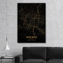 Slika Maribor mapa - crno zlatno Slika Maribor mapa - crno zlatno