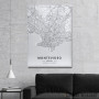 Slika Montevideo mapa - white Slika Montevideo mapa - white