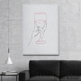 Slika One Line Wine Poster 2