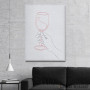Slika One Line Wine Poster
