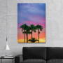 Slika Palm Trees On Purple Sky