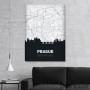 Slika Prag mapa i silueta grada