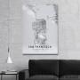 Slika San Francisko mapa - white Slika San Francisko mapa - white