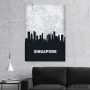 Slika Singapur mapa i silueta grada