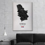 Slika Srbija mapa - crno Slika Srbija mapa - crno