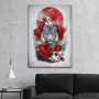 Slika White tiger, red sun