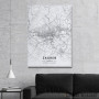 Slika Zagreb mapa - white Slika Zagreb mapa - white