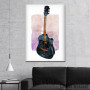 Slika Akustična gitara vodene boje Slika Akustična gitara vodene boje
