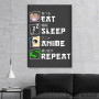 Slika Eat Leep Anime Repeat