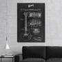 Slika Gibson Les Paul crni nacrt