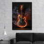 Slika Električna gitara u vatri Slika Električna gitara u vatri