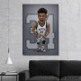 Slika karikatura Giannis Antetokounmpo Slika karikatura Giannis Antetokounmpo