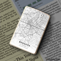 Upaljač Bangkok mapa - white