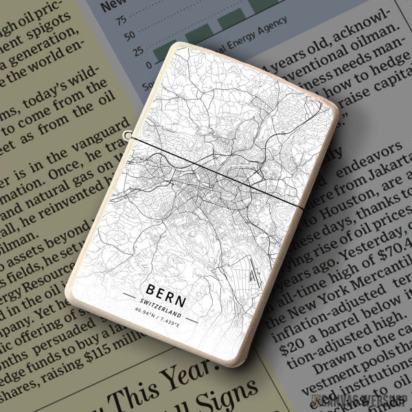 Upaljač Bern mapa - white Upaljač Bern mapa - white