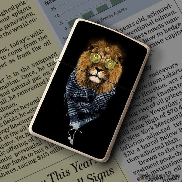 Upaljač cool Lion head withglasses