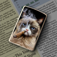 Upaljač Disgruntle Cat with Cigar