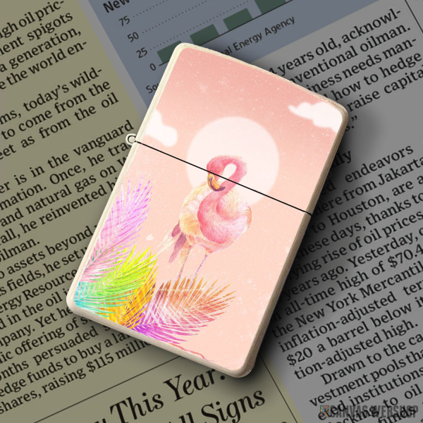 Upaljač Flamingo Bird with leaves