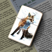 Upaljač Fox watercolor painting