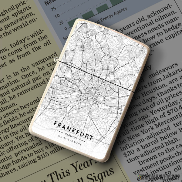 Upaljač Frankfurt mapa - white