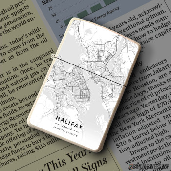 Upaljač Halifax mapa - white Upaljač Halifax mapa - white