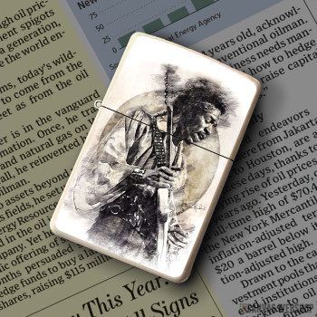 Upaljač Jimi Hendrix pencil art Upaljač Jimi Hendrix pencil art