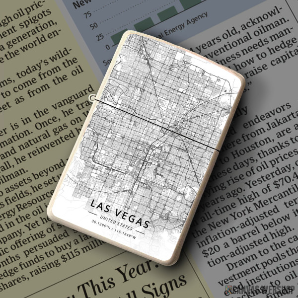 Upaljač Las Vegas mapa - white