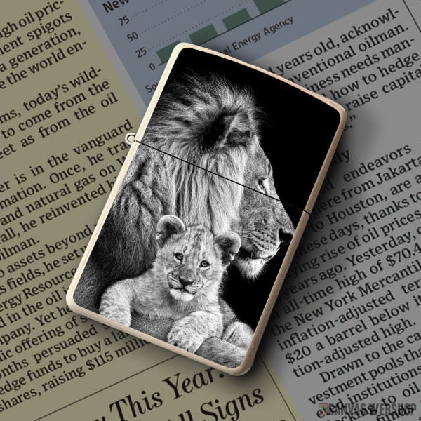 Upaljač Lav sa mladunčetom