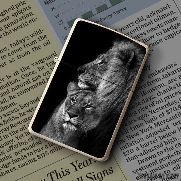 Upaljač lions Love black and white 2