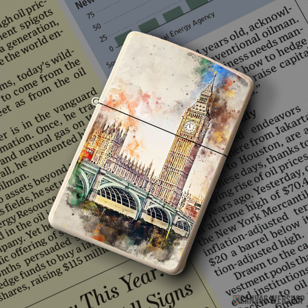 Upaljač London in Watercolor