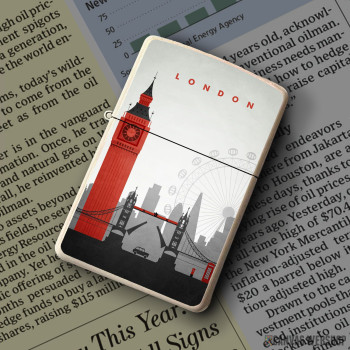 Upaljač London Travel Poster Upaljač London Travel Poster