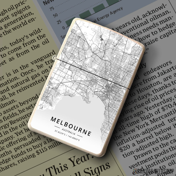 Upaljač Melburn mapa - white