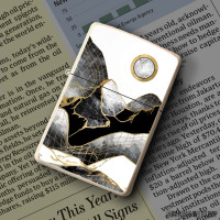 Upaljač Minimal Black and Gold Mountains