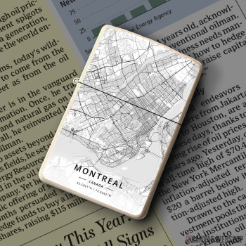 Upaljač Montreal mapa - white Upaljač Montreal mapa - white