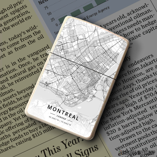 Upaljač Montreal mapa - white Upaljač Montreal mapa - white