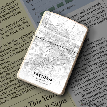Upaljač Pretorija mapa - white Upaljač Pretorija mapa - white