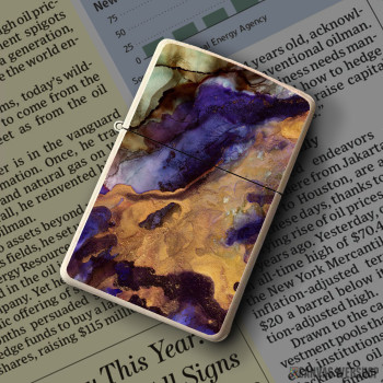 Upaljač Purple and Gold Abstract