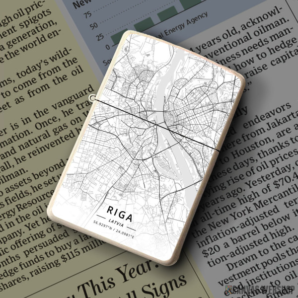 Upaljač Riga mapa - white Upaljač Riga mapa - white