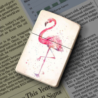 Upaljač Roze flamingo vodenim bojama