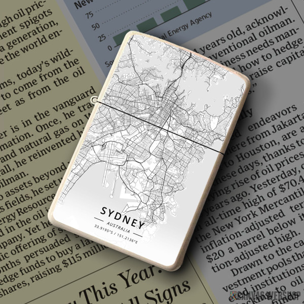 Upaljač Sidnej mapa - white