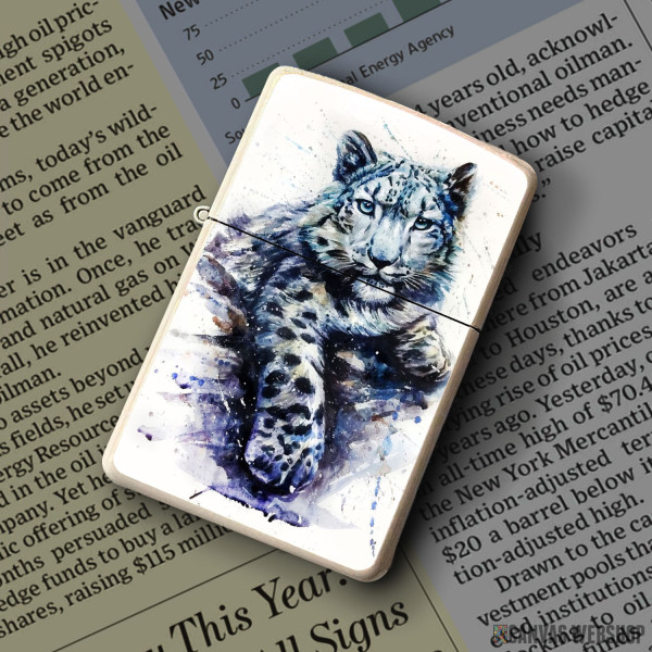Upaljač Snow leopard watercolor 3