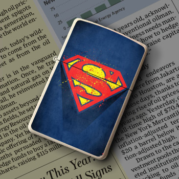 Upaljač Splattered Superman logo