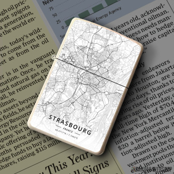 Upaljač Strazbur mapa - white Upaljač Strazbur mapa - white