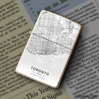 Upaljač Toronto mapa - white