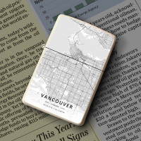 Upaljač Vankuver mapa - white