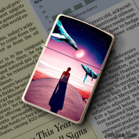 Upaljač Whales flying in night sky