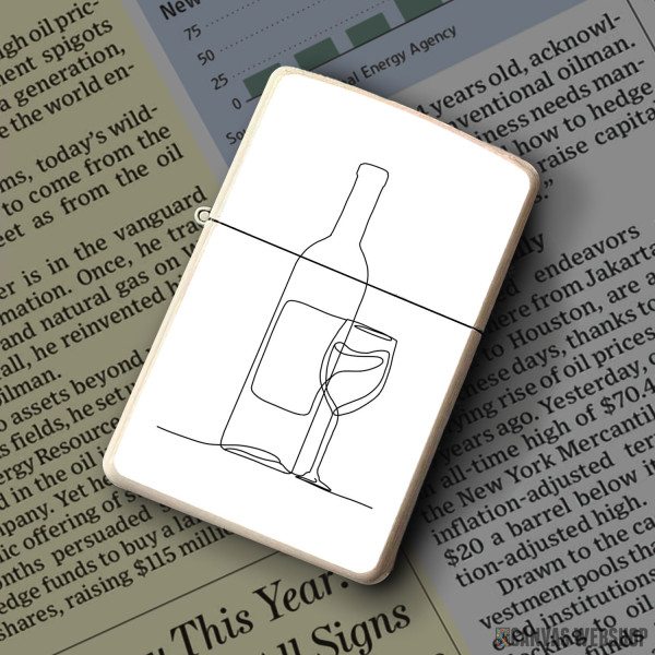 Upaljač Wine Bottle and Glass